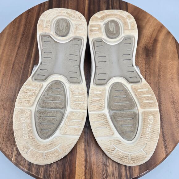 Skechers Go Walk Arch Fit Sandals Women's 9 Dark Taupe Criss Cross Straps Slides - Picture 6 of 7